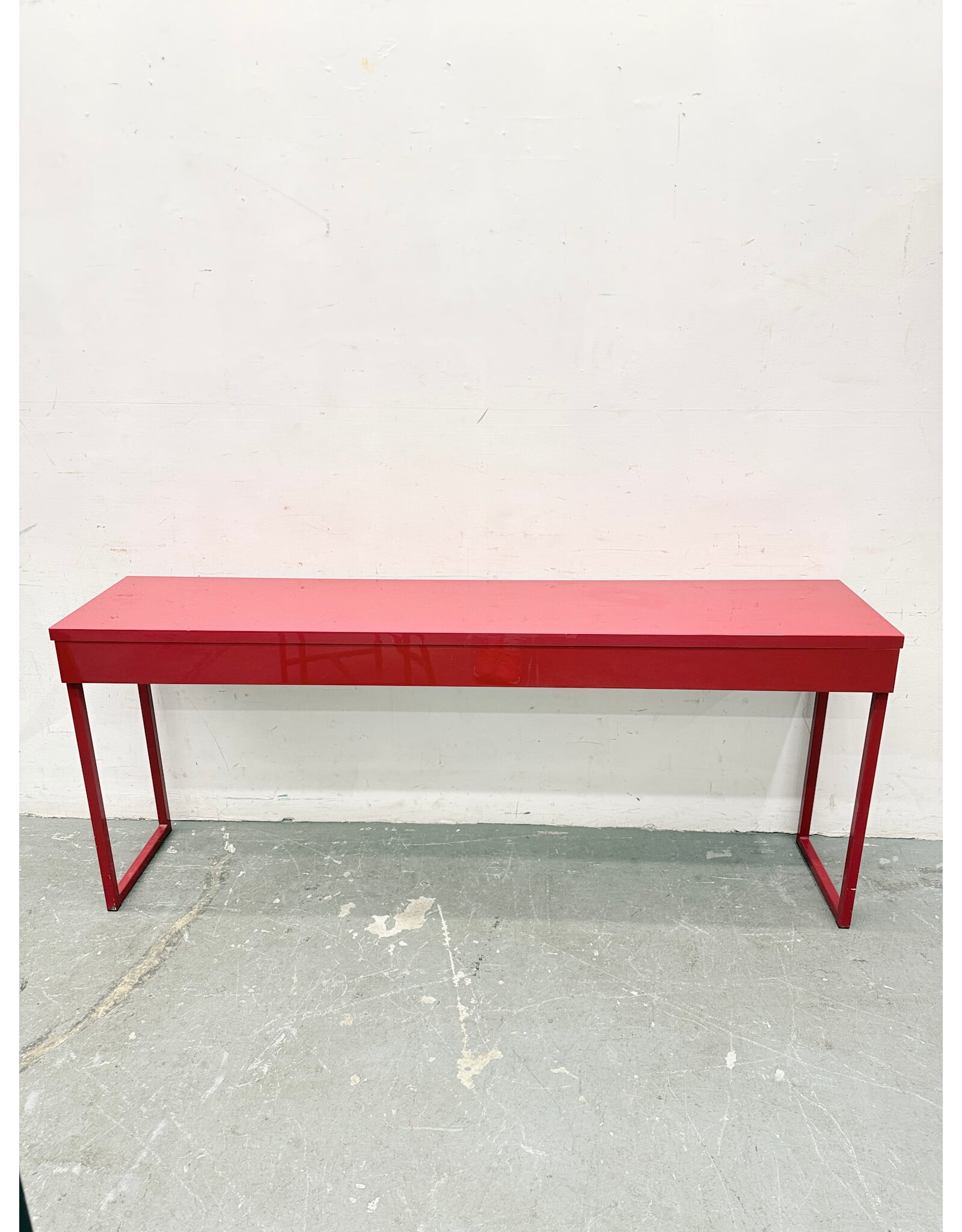 IKEA Bestå Burs High Gloss Red Desk