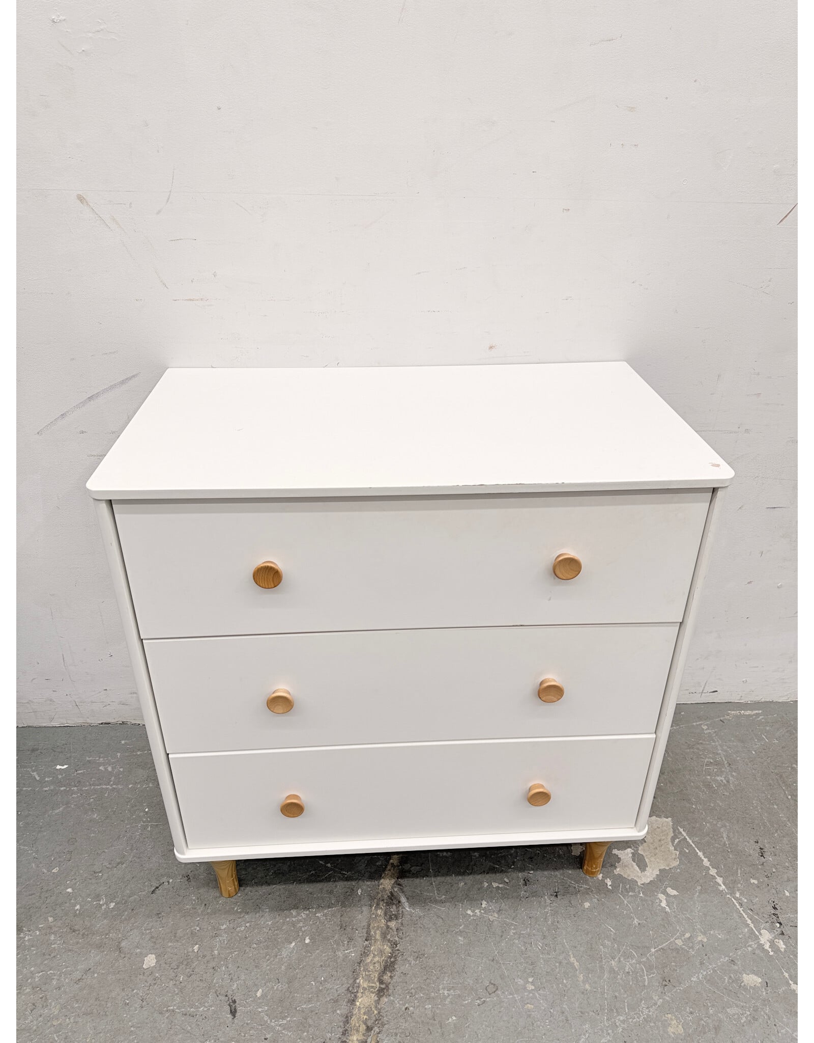 Kids 3 Drawer Wood Dresser