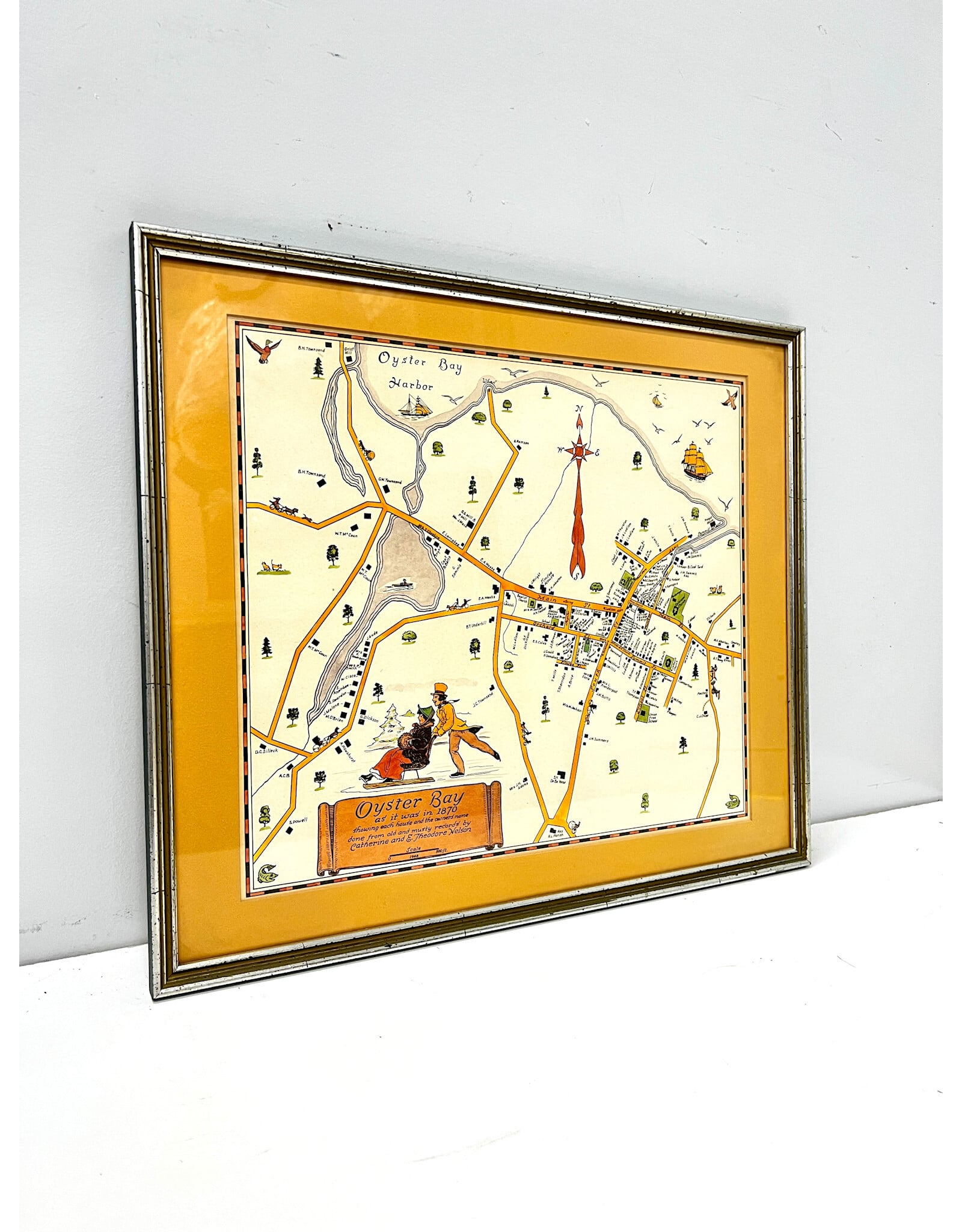 Oyster Bay As It Was in 1870, framed print