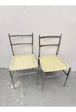 1970s Chrome & Vinyl Superleggera Chairs by Gio Ponti