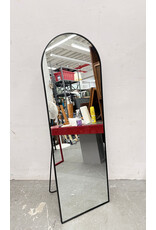 Freestanding Black Arch Mirror