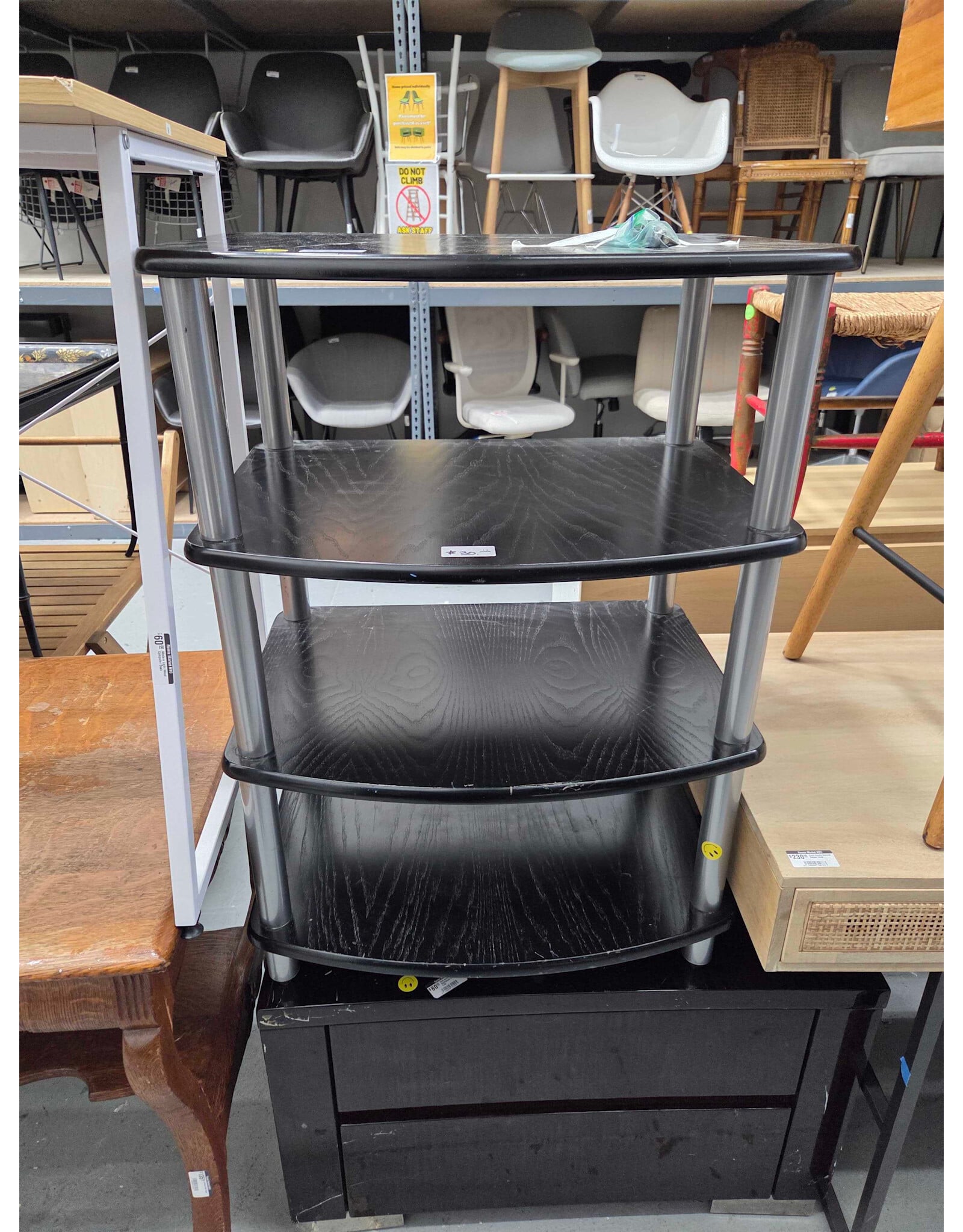 Heavy Black 4 Tier Shelf