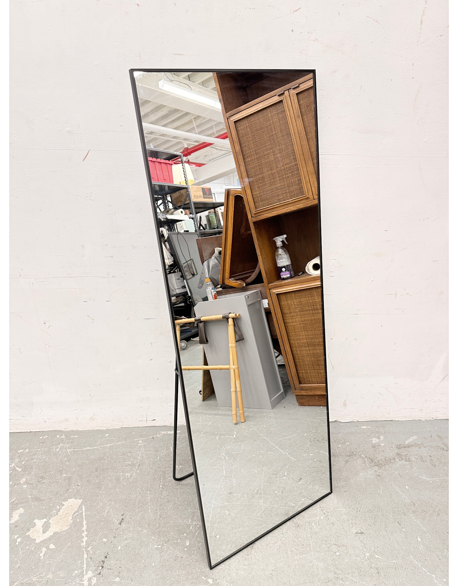 Full Length Black Frame Standing Mirror