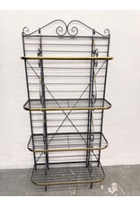 French Wrought Iron & Brass 4 Tier Bakery Shelf