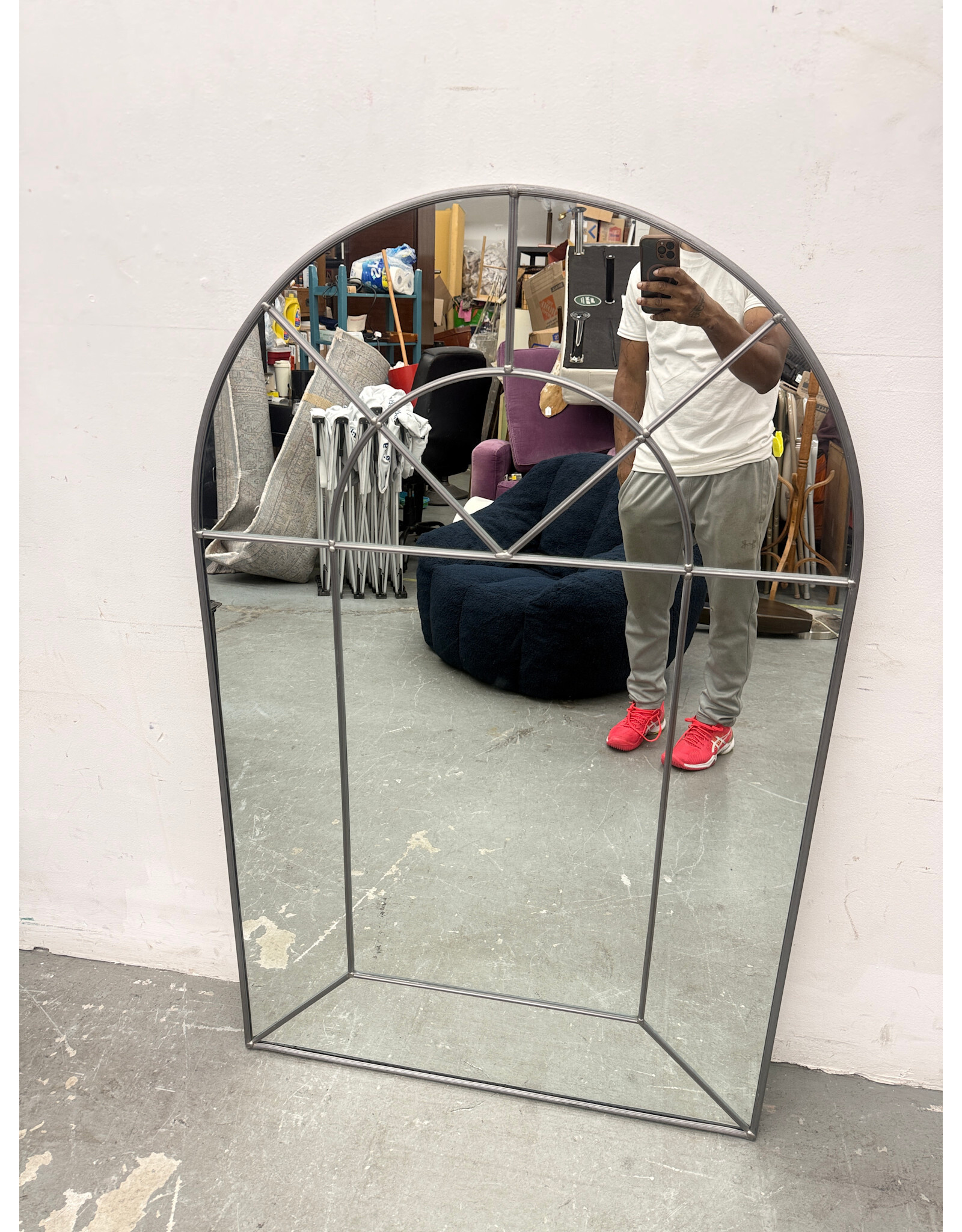 Vintage Style Carol Canner Colonial Arch Mirror