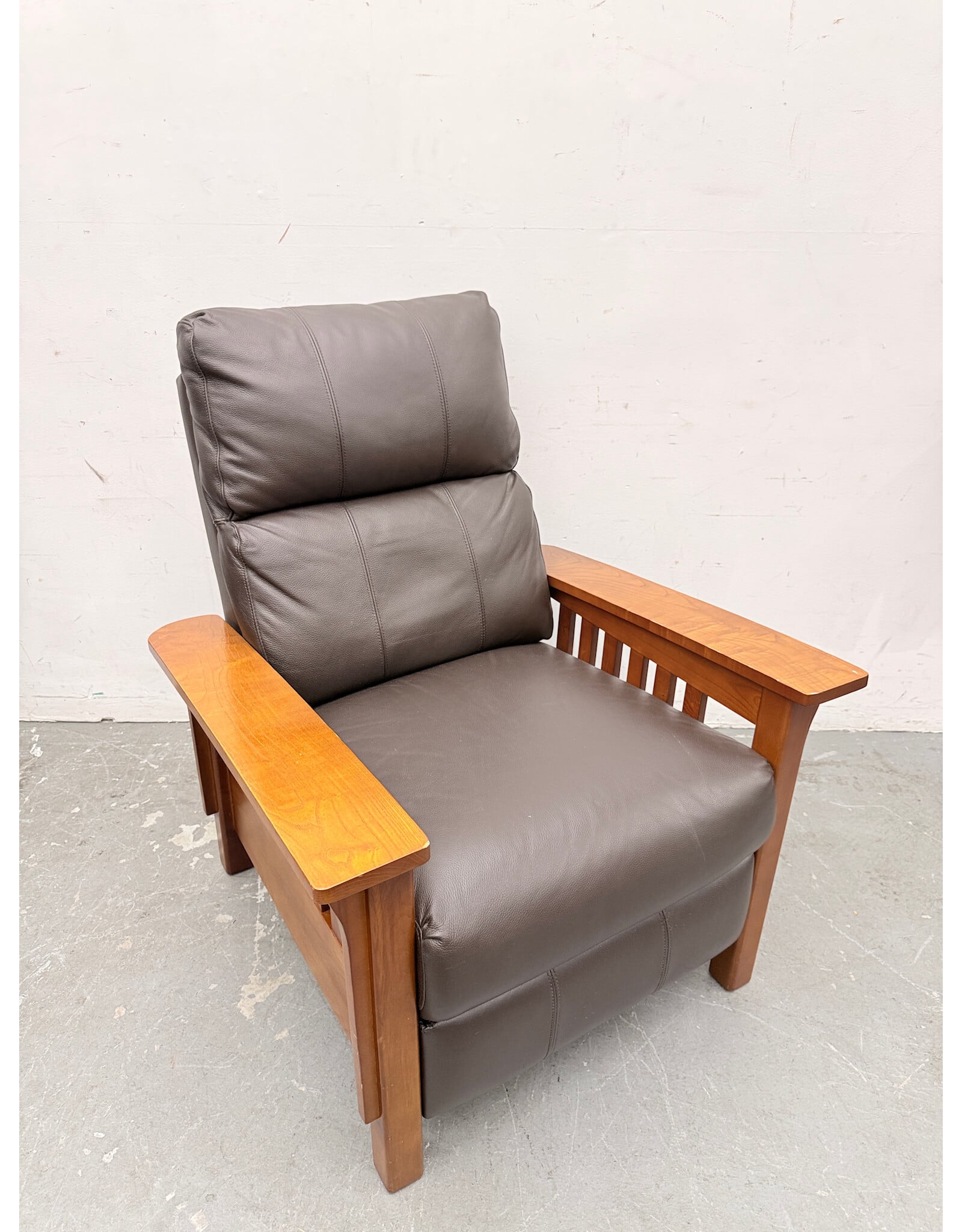Leather Pushback Recliner