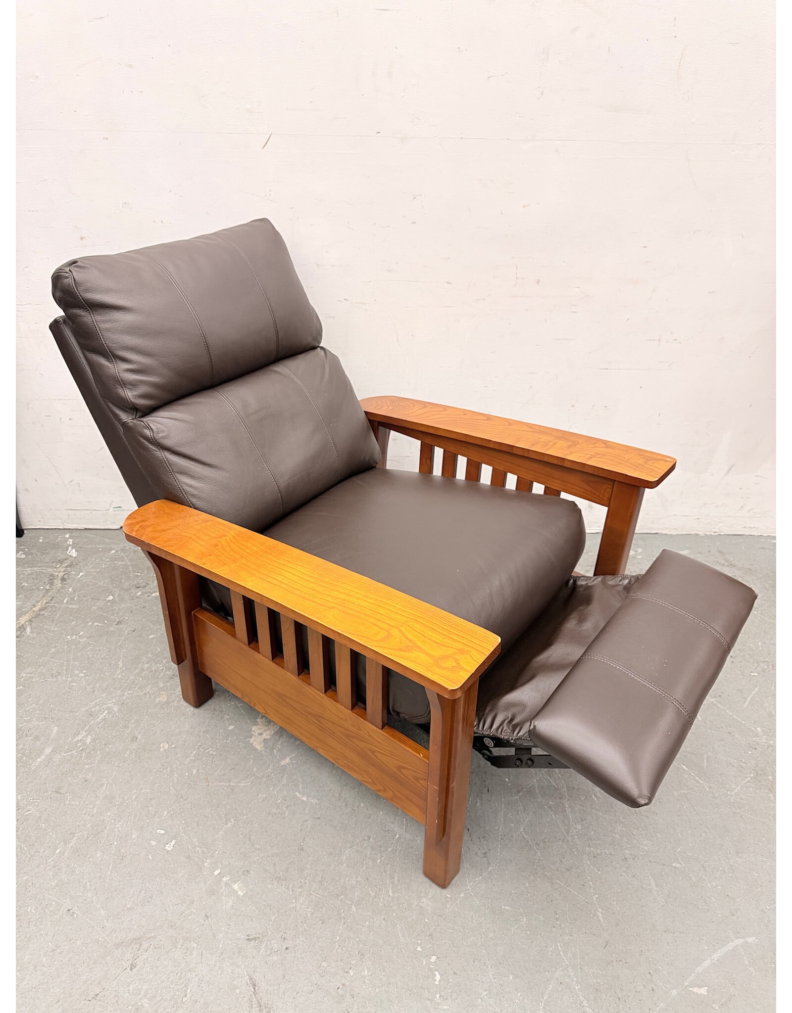 Leather Pushback Recliner