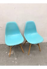 Mid-Century Modern Style Teal Dining Table