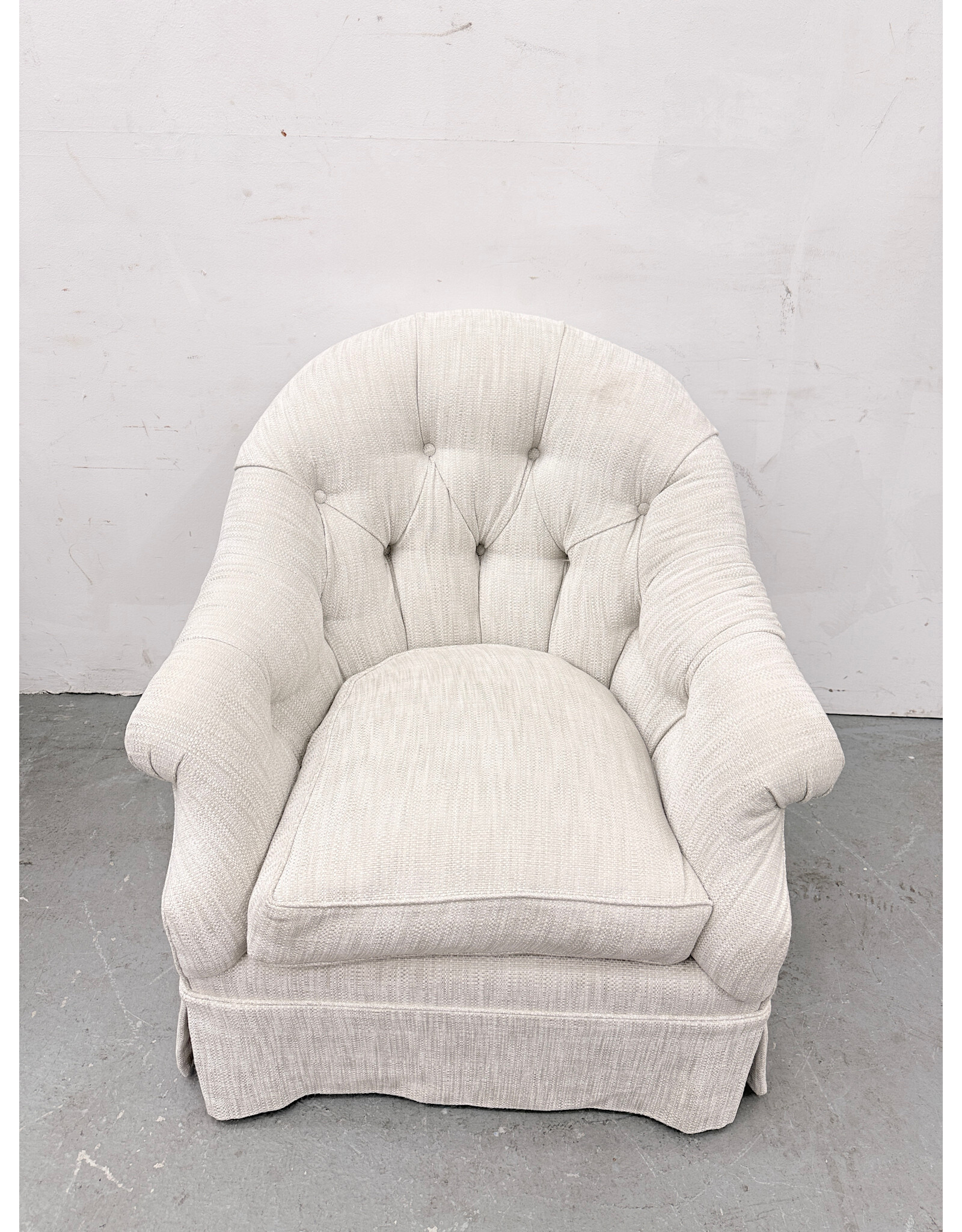 Tufted and Skirted Accent Armchair