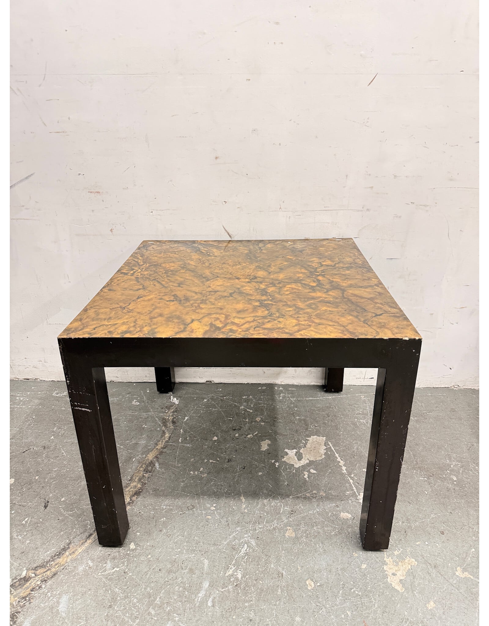 Post-Modern Faux Tortoiseshell Laminate Accent Table