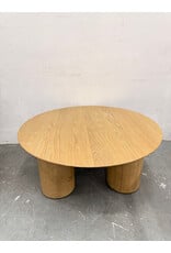Round Wood Pedestal Coffee Table