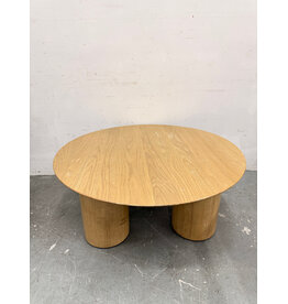 Round Wood Pedestal Coffee Table