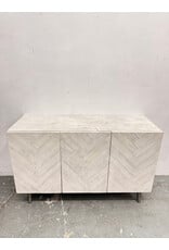 Whitewash Chevron Sideboard