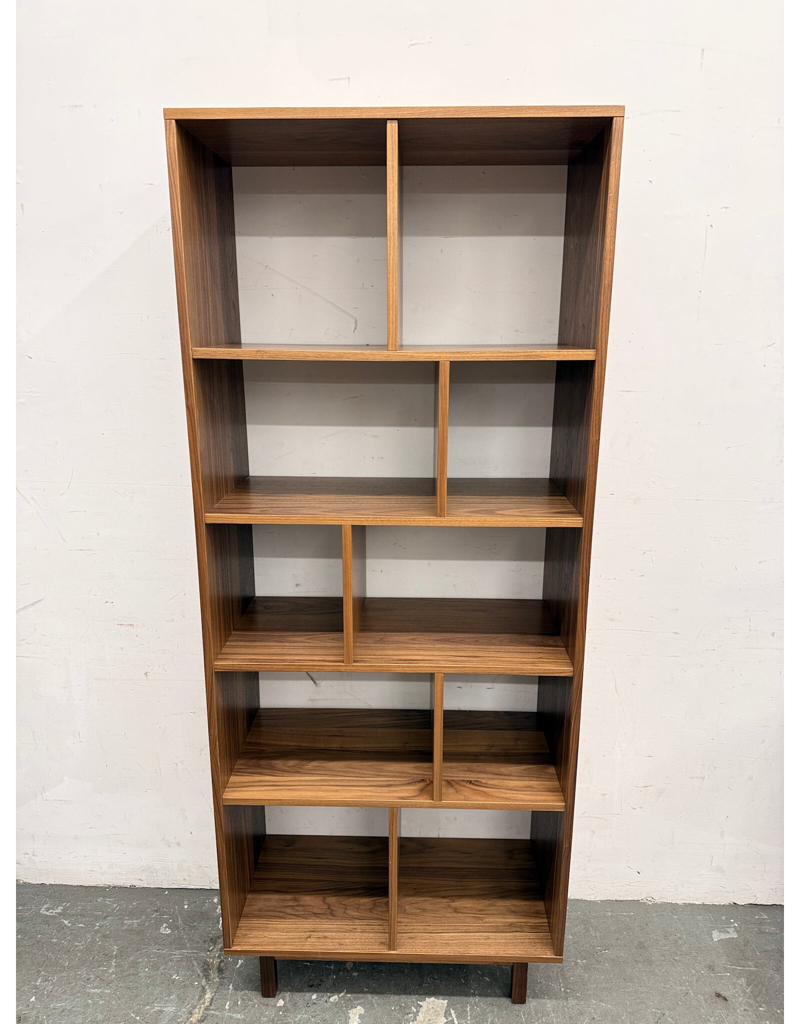 Modern Wild Walnut Bookcase