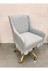 Scalloped Fringe Swivel Desk Chair