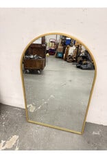 Arched Wall Mirror with Gold Trim