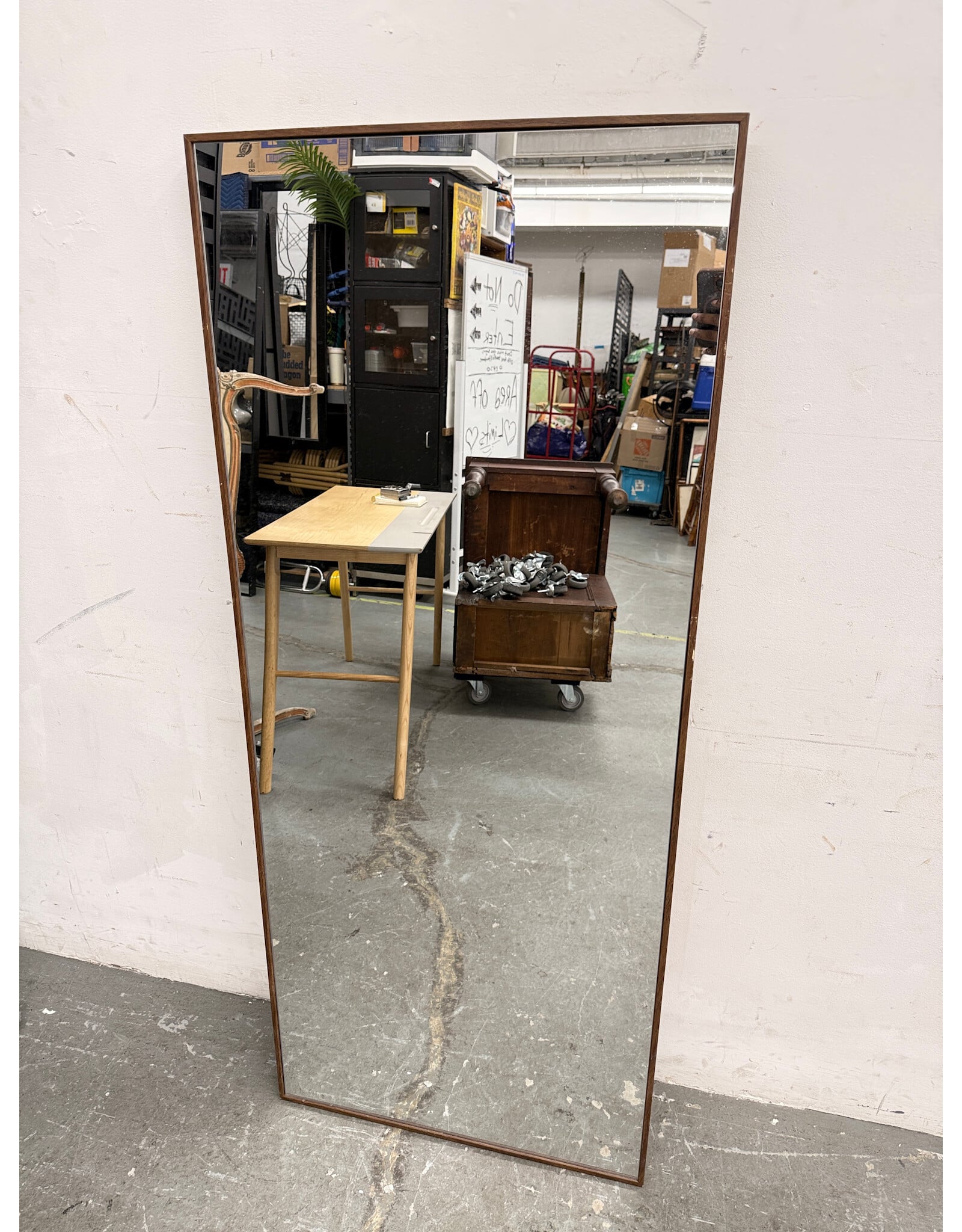 Wood Trim Floor Mirror