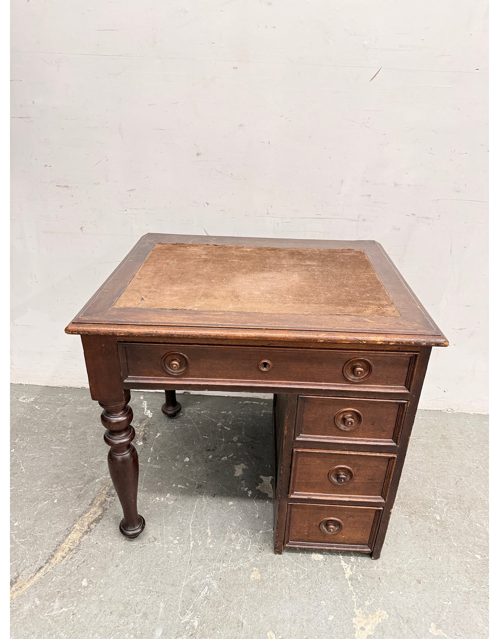 Antique Pedestal Writing Desk (AS IS)