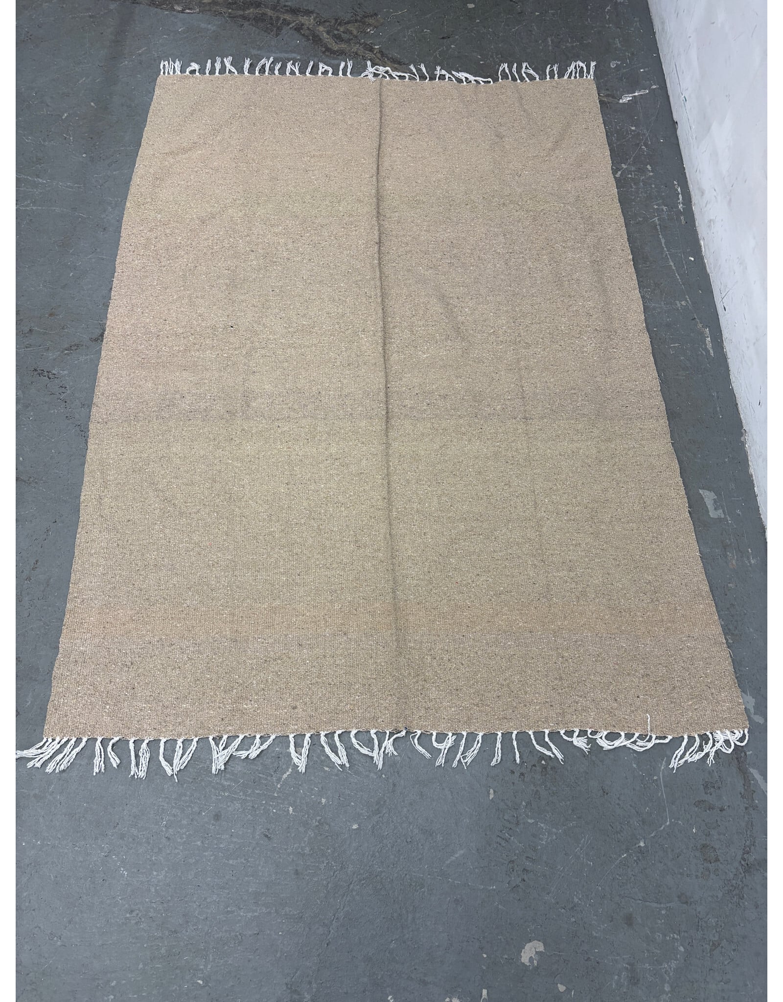 Natural Beige Wool Rug