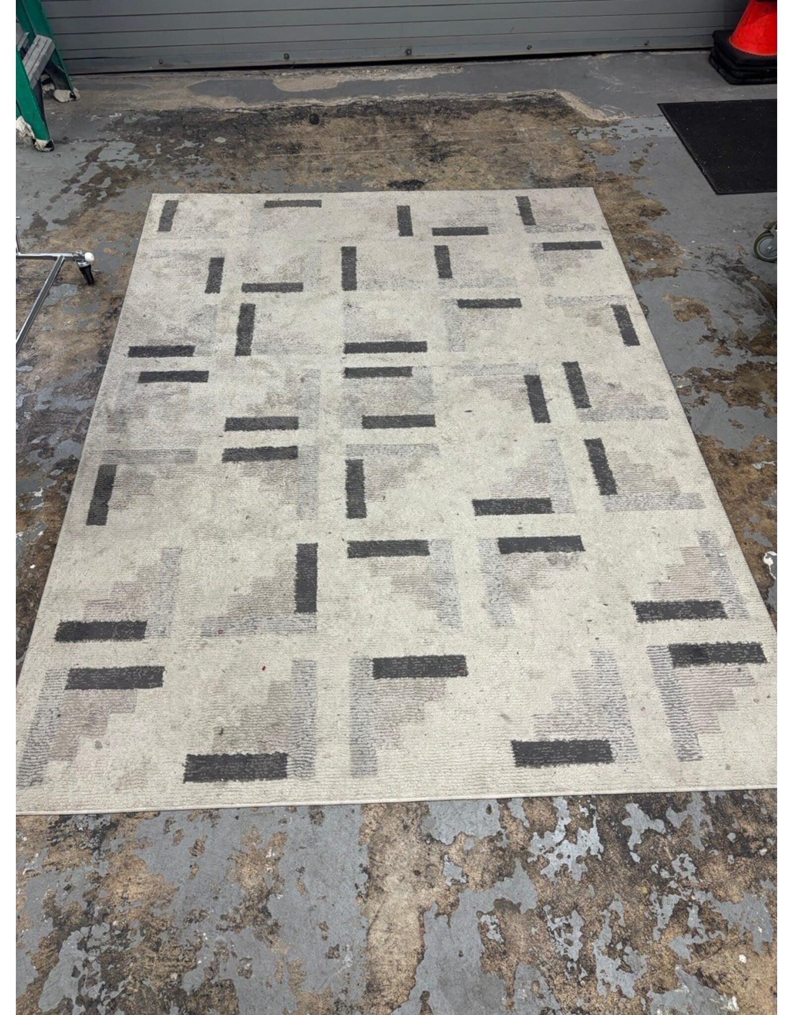 Gray and Navy Area Rug