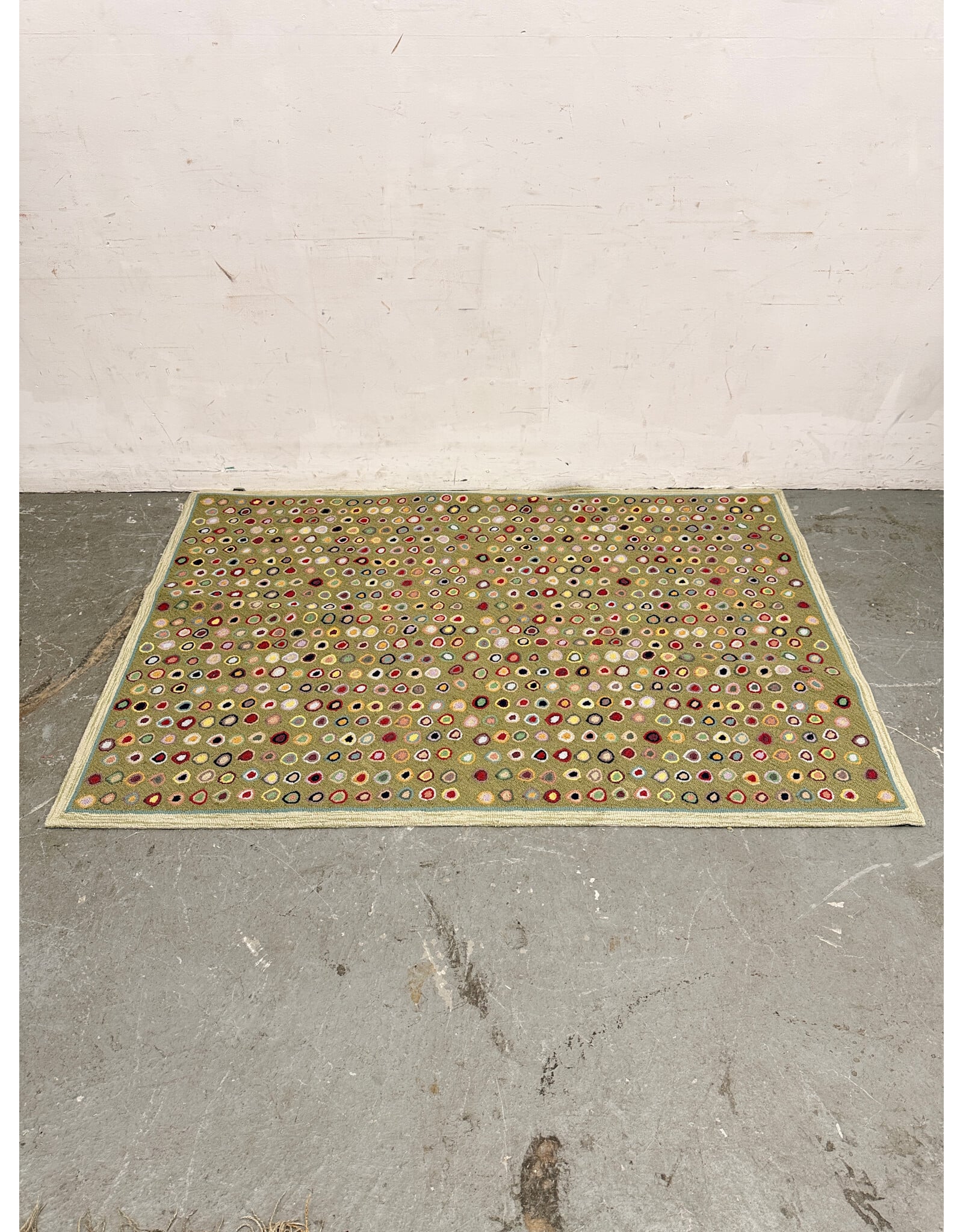 Micro Hooked Wood Area Rug