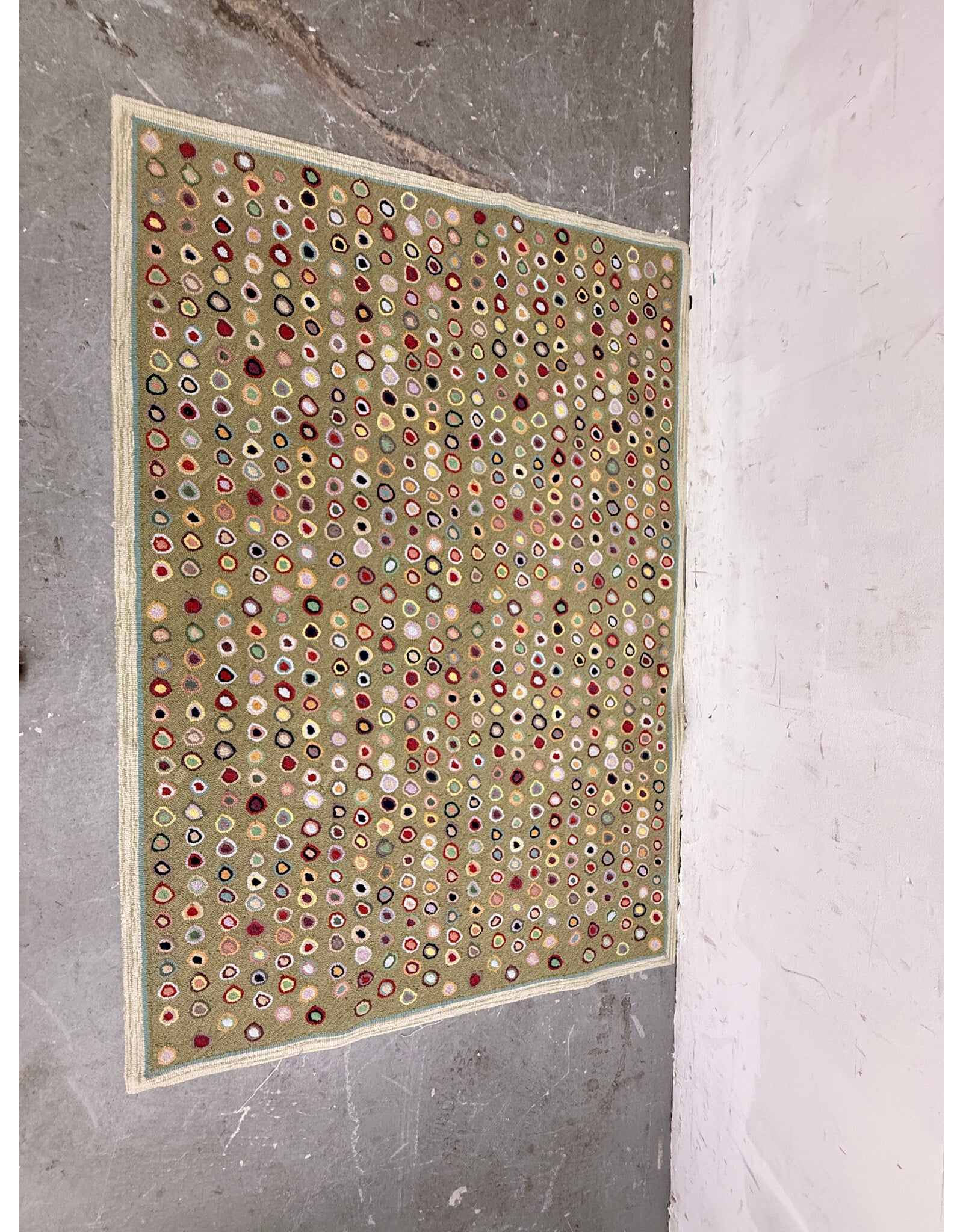 Micro Hooked Wood Area Rug