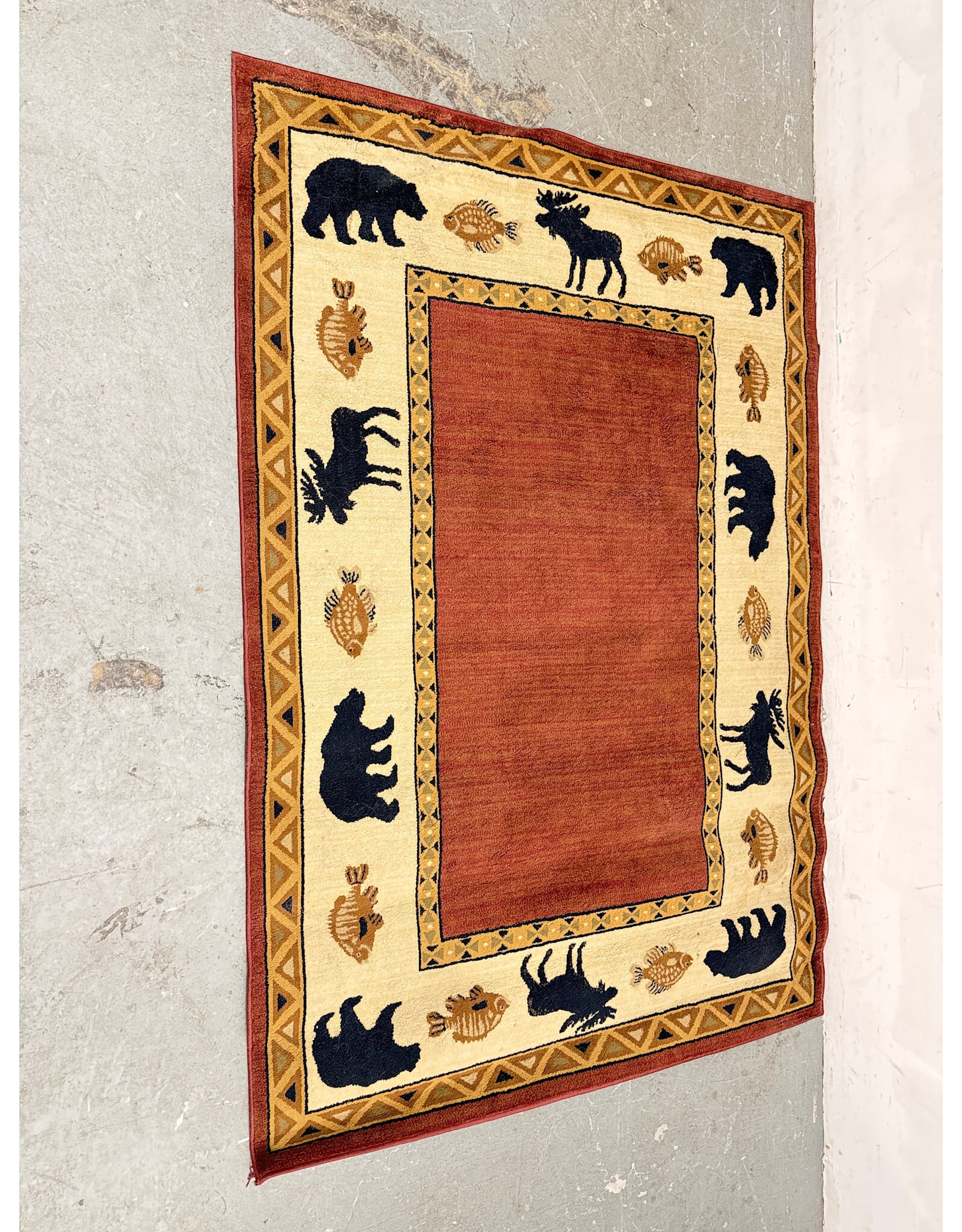 Bears Fishes & Moose Area Rug