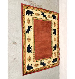 Bears Fishes & Moose Area Rug