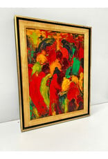Prayer, framed painting on board
