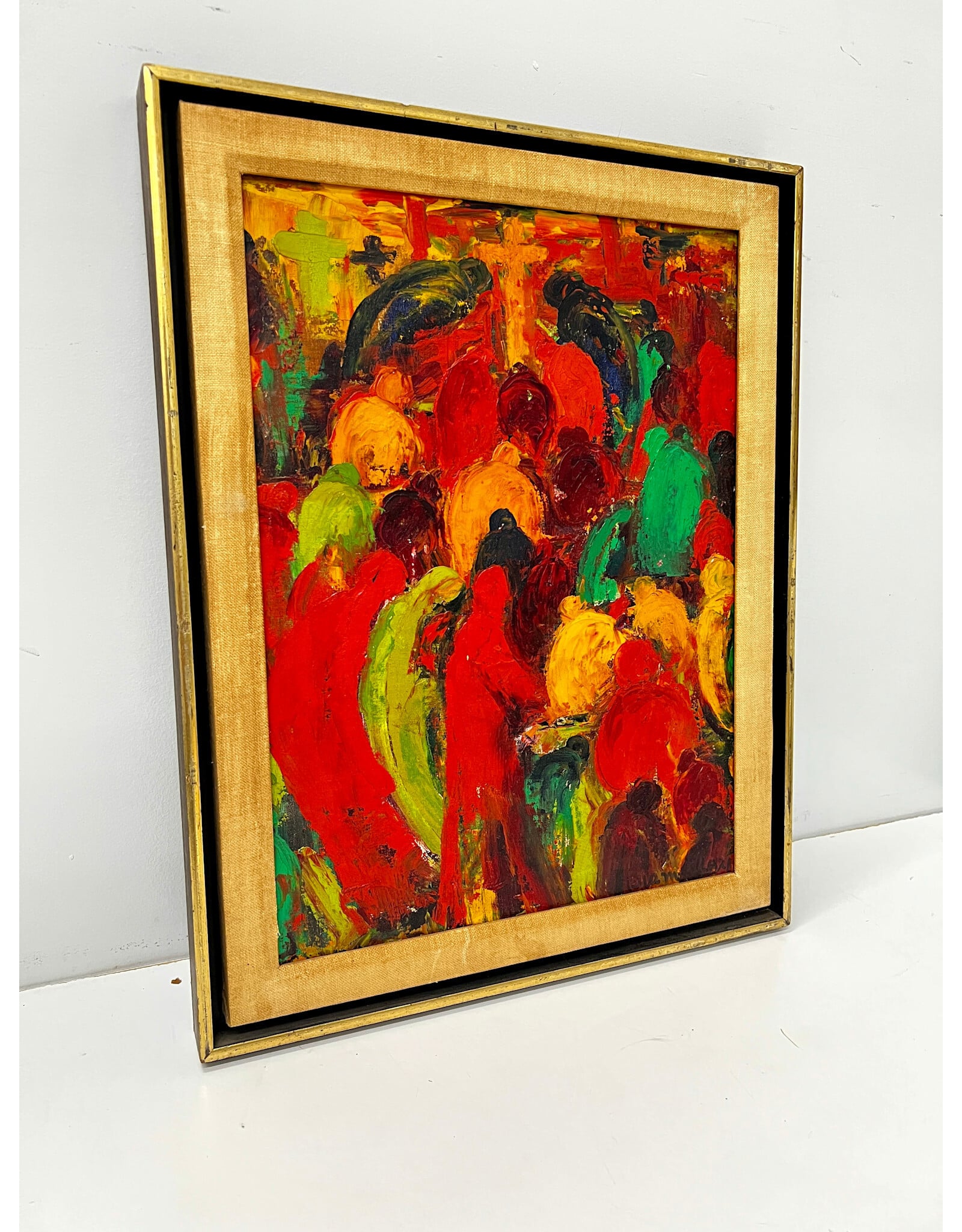 Prayer, framed painting on board