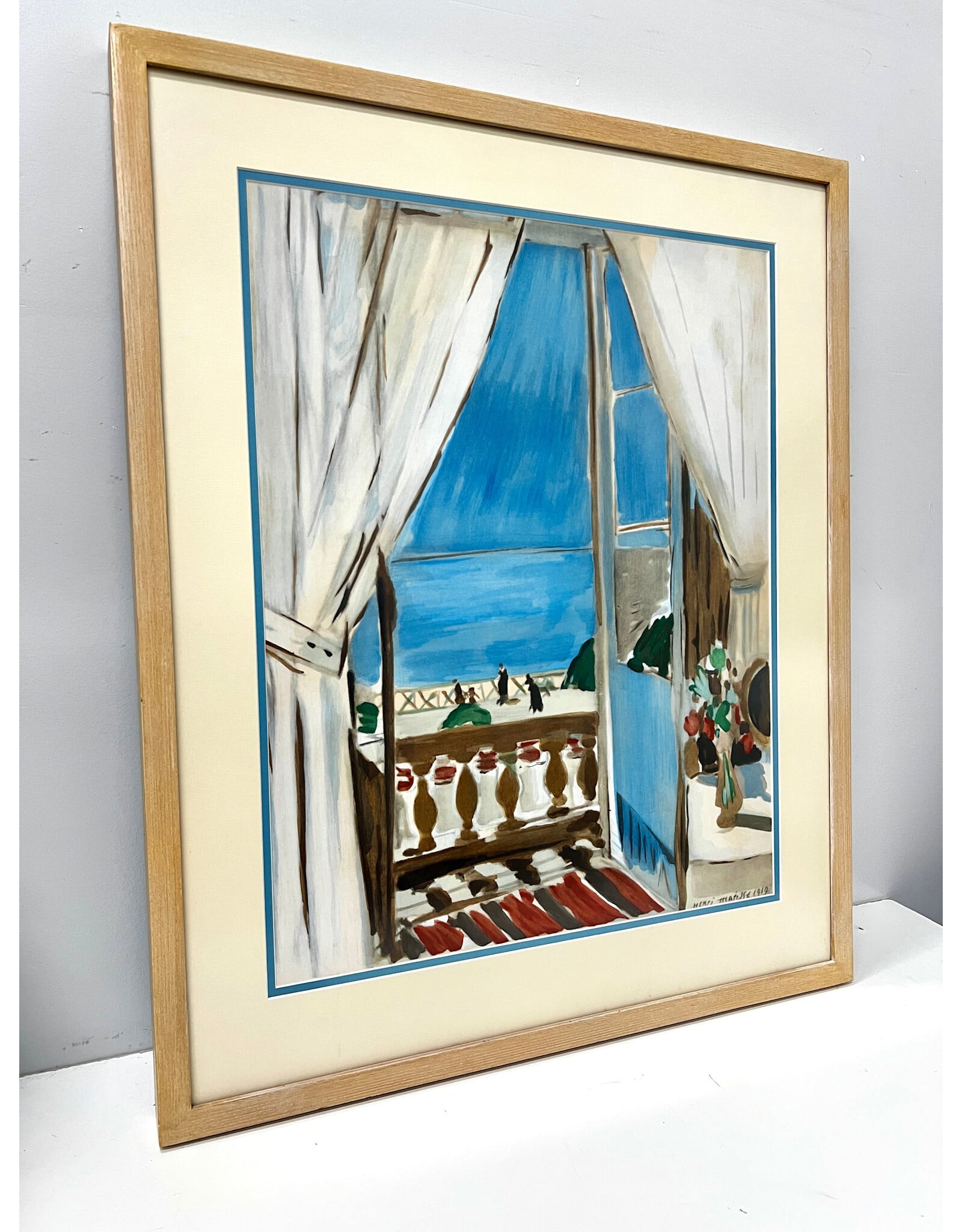 Window in Nice by Henri Matisse, framed vintage lithograph
