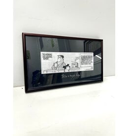 "The Morning Dog Walking Report" framed comic print