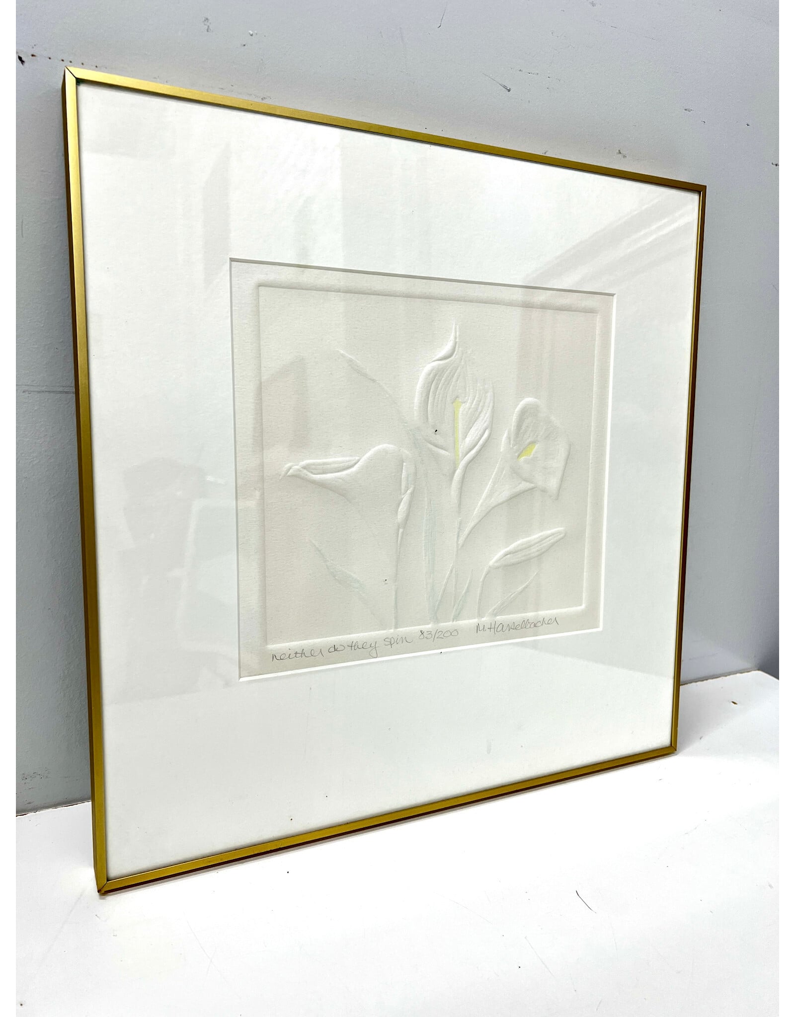 Neither Do They Spin, framed print, sgnd M. Hawellbacher, 83/200