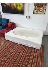 White Boucle Convertible Sofa Bed - AS IS
