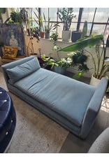 Blue Velvet Chaise Lounge