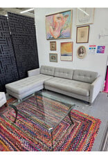 CB2 Ditto II Gray Tufted Sectional