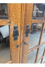 Windowpane Library Shelf with Key and Self Leveling Feet