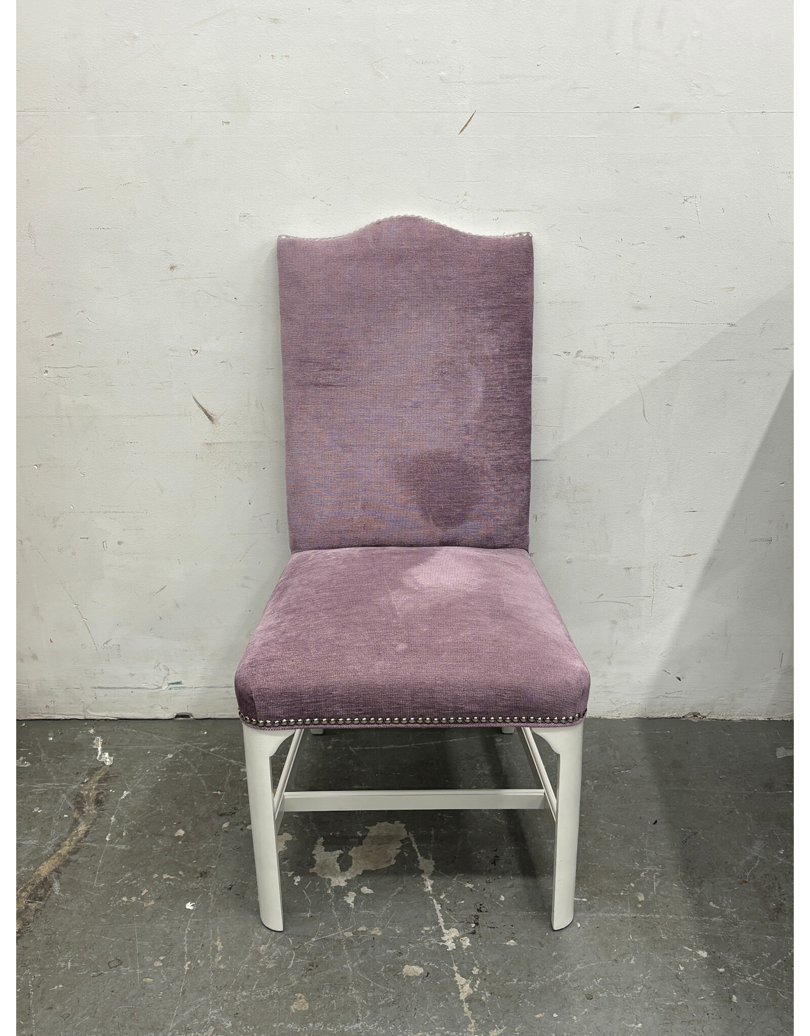Lilac Velvet Studded Dining Chair