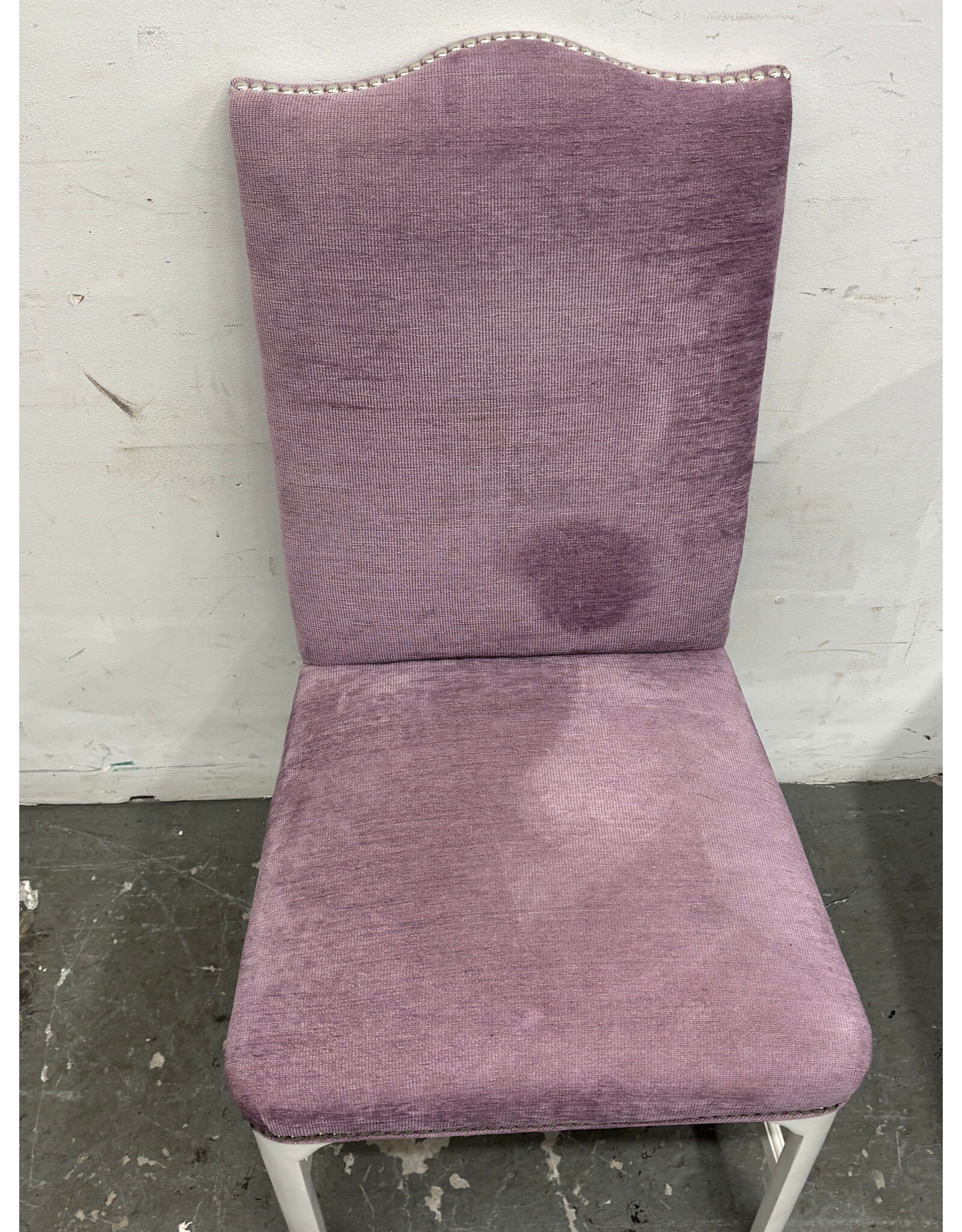 Lilac Velvet Studded Dining Chair