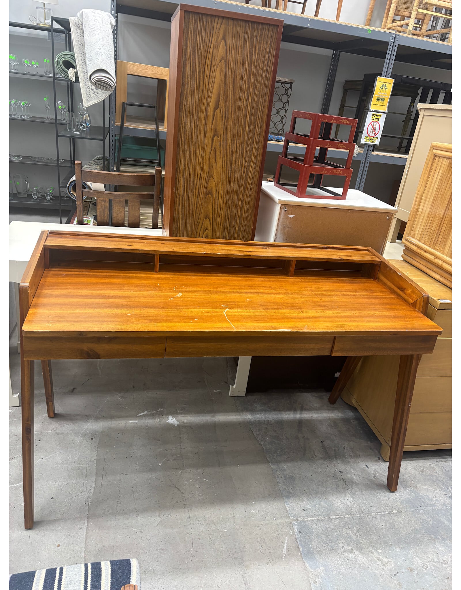 CB2 Drommen Acacia Wood Desk