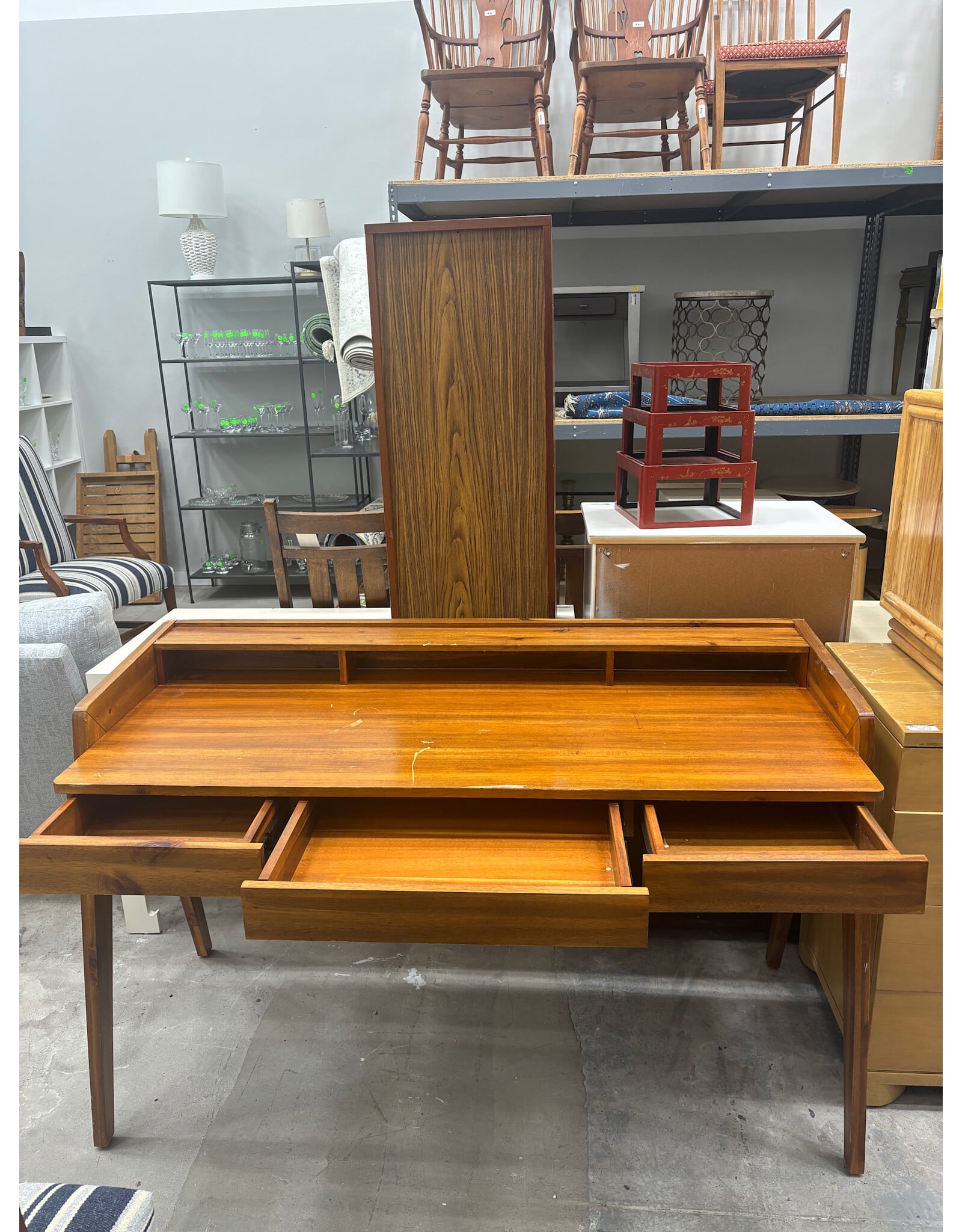 CB2 Drommen Acacia Wood Desk