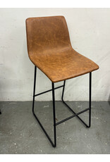 Faux Leather Counter Stools in Camel