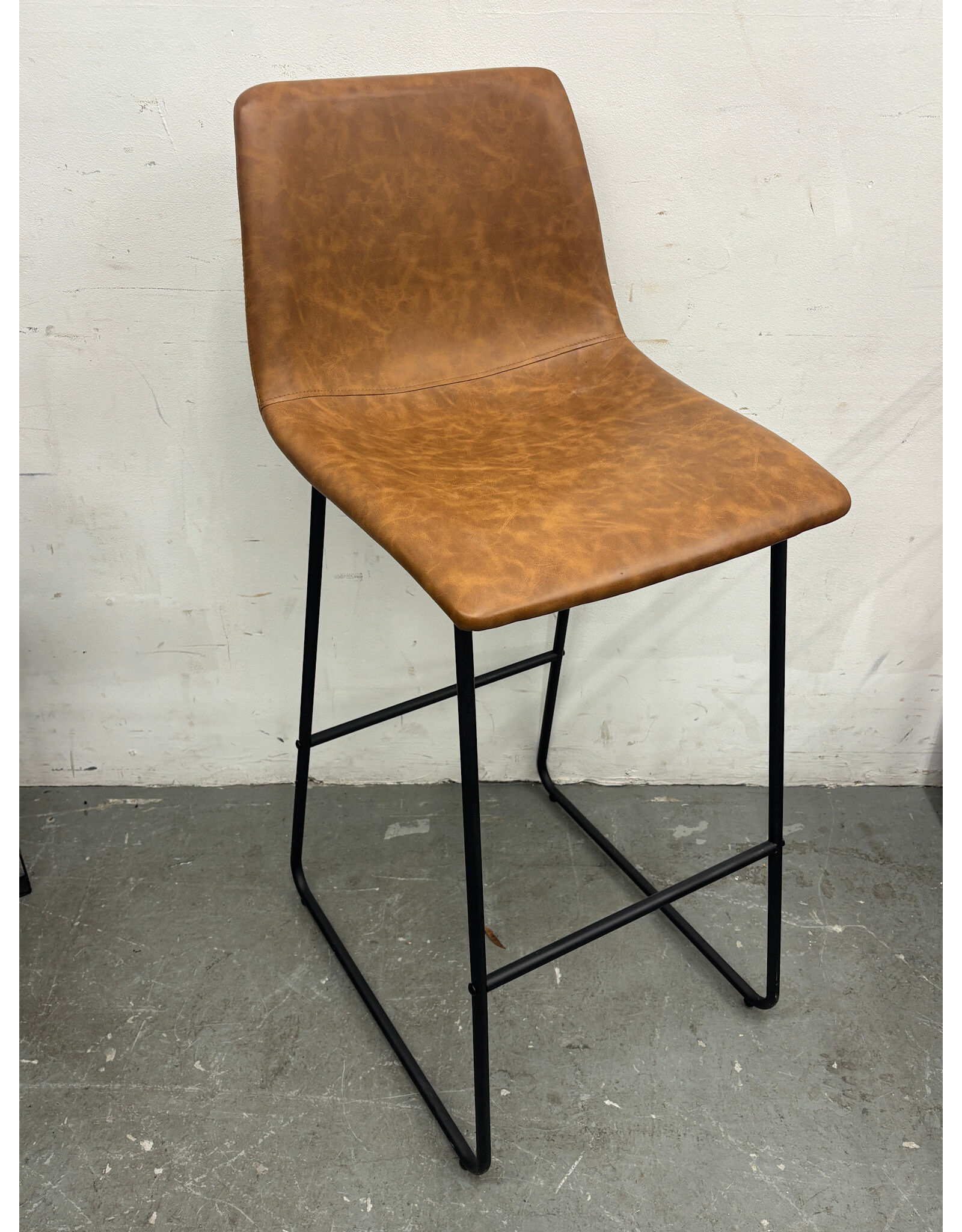 Faux Leather Counter Stools in Camel