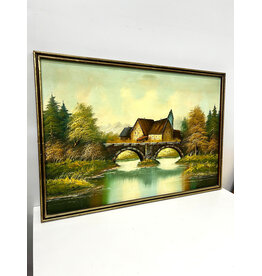Village; From the River, framed painting