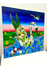 Spring Swan, painting on canvas
