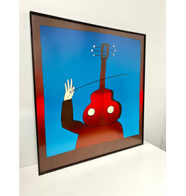 The Red Violin Man, framed lithograph, sgnd Jean-Michel Folon, 67/100