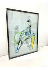 Framed Drawing by Jorge L. Sicre-Gattorno, signed