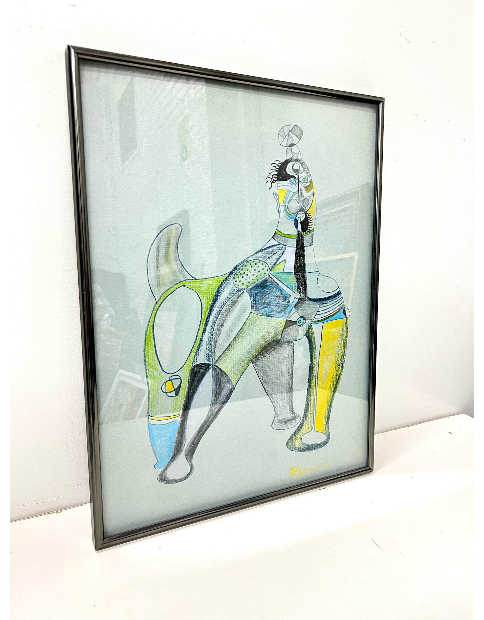 Framed Drawing by Jorge L. Sicre-Gattorno, signed