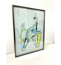 Framed Drawing by Jorge L. Sicre-Gattorno, signed