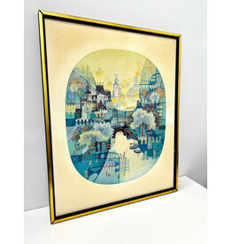 Framed Heshi Yu Painting